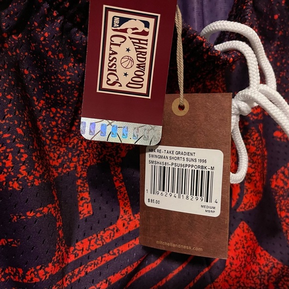 Mitchell & Ness Phoenix Suns Swingman Shorts NBA Orange Purple Black Mens M-XXL - Picture 10 of 16